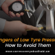 dangers of low tyre pressure