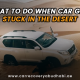 car gets stuck in the desert